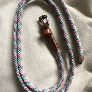 🌈2/$20 Gap braided cotton pastel skinny belt M 💕